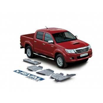 Blindage RIVAL aluminium 6 mm complet AV et AR Toyota Hilux Vigo 2007-2015
