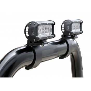 Support de phare noir pour tube ovale de 89 mm de diamètre