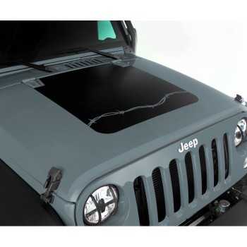 DECALCOMANIE EN VINYL BARBELE JEEP WRANGLER 2007-
