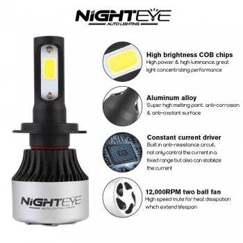 Kit d'ampoule LED H7 Night'eye pour voiture 9000LM