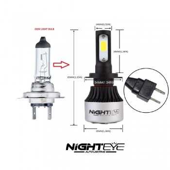 Kit d'ampoule LED H7 Night'eye pour voiture 9000LM