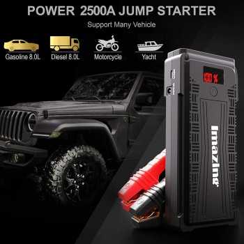 Booster de Batterie 2500A 20000 mAh Portable et Alimentation Eléctrique d'Urgence