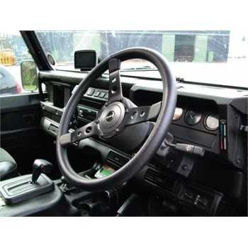 Volant cuir noir diamètre 38 cm Spécial Land Rover 1983-2015