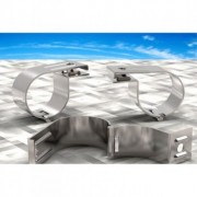Support de phare inox pour tube de diamètre 70 mm