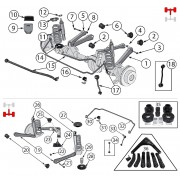 Silendbloc de barre stabilisatrice arrière jeep Grand Cherokee 1999-2004