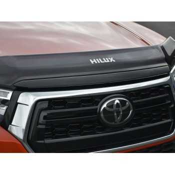 Deflecteur de capot teinté Toyota Hilux Invincible X 2018+ avec logo