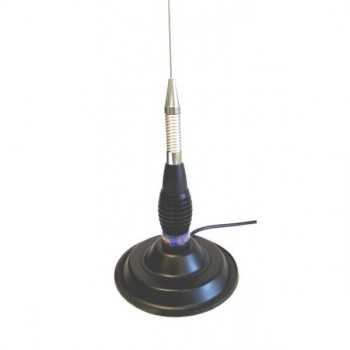 ANTENNE MAGNETIQUE AVEC BRIN FULL INOX SUR RESSORT 145 mm et 3.80 m...