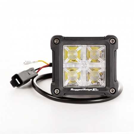 Phare 3" LED double ombre carré