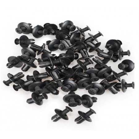Clips plastique universelle 8mm (sachet de 30 )