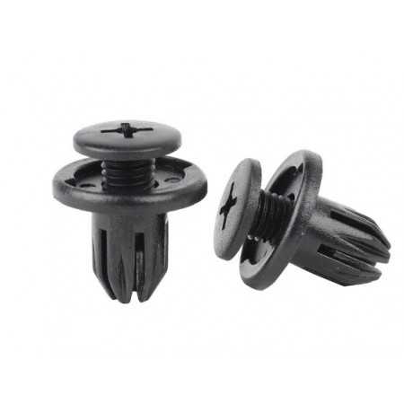 Clips plastique universelle 8mm (sachet de 30 )