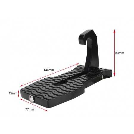 Marchepied universel aluminium noir