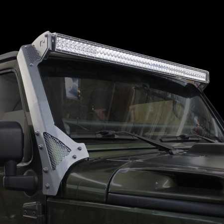 Support de phare sur baie de pare brise Jeep Wrangler JK 2007-2018