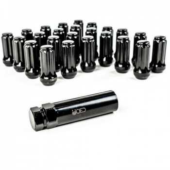kit d'Ecrou de roue long noir 14X1,50 mm