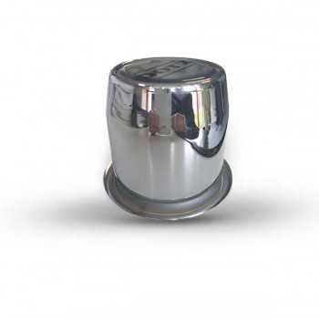 Cache moyeu Chrome cylindrique fermé diamètre 80 mm