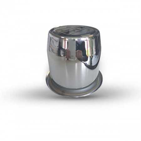 Cache moyeu Chrome cylindrique fermé diamètre 80 mm