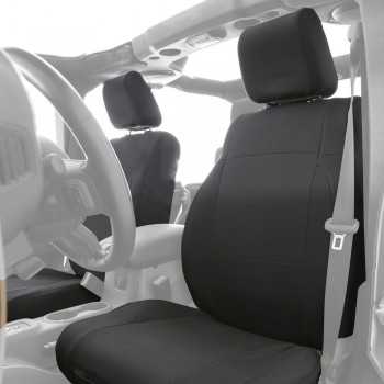 Kit housse de siege avant et arriere neoprene noire SMITTYBILT Wrangler JK 2007-2012