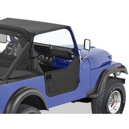 Jeu de demi-portes Bestop® noire Jeep CJ 81-86 Wrangler YJ 1987-1995
