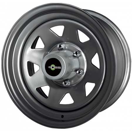 Jante acier 8 branches grise 7X16 Toyota HZJ 78-79 LC100