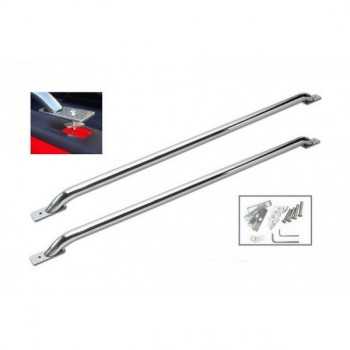 Barres de dessus de ridelles inox Volkswagen Amarok Crew cabine