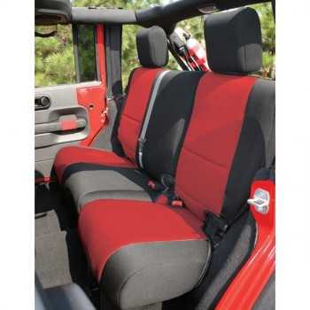 Housse de banquette arrière rouge Jeep Wrangler JK 4 Portes 2007-2018