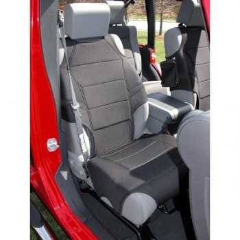 Housse de siege avant néoprene noire Jeep Wrangler JK/JL 2007-2020
