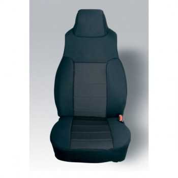 Housse de siège avant coton noir Jeep Wrangler TJ 1997-2002