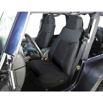 HOUSSE DE SIEGE AVANT COTON NOIR JEEP WRANGLER 1991-1995