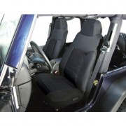 HOUSSE DE SIEGE AVANT COTON NOIR JEEP WRANGLER 1991-1995