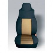 HOUSSE DE SIEGE AVANT COTON NOIR-TAN JEEP WRANGLER 1991-1995