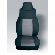 Housse de siège avant coton noir-gris Jeep Wrangler TJ 1997-2002
