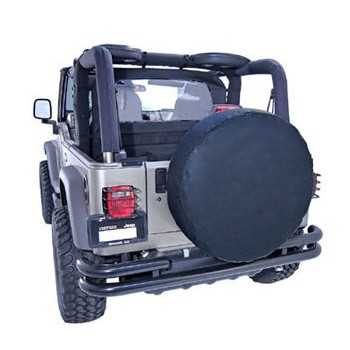 Housse de roue unie noire diamètre 64 cm