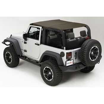 Bikini island toppers kaki Jeep Wrangler JK 07-09 2 portes