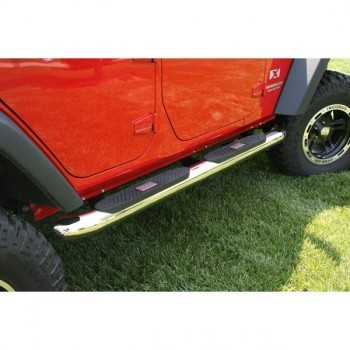 MARCHE PIEDS INOX 101 MM JEEP WRANGLER JK 4 portes 2007-2018 JEEP