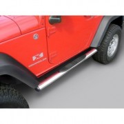 Marche pieds inox ovale Jeep Wrangler JK 2007-2018 2 portes
