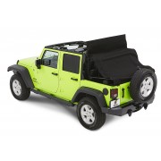 Capotage Bestop® trektop nx glide noir twill Jeep Wrangler  JK 4 Portes 2007-2018