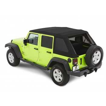 Capotage Bestop® trektop nx glide noir twill Jeep Wrangler  JK 4 Portes 2007-2018