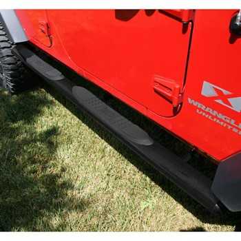 Marche pieds noir ovales Jeep Wrangler JK 4 portes 2007-2018