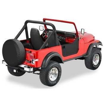 Jeu de demi-portes BESTOP noire Jeep Wrangler YJ 87-95