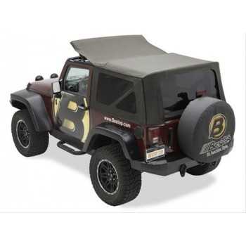 Capotage de remplacement Bestop® kaki Jeep Wrangler JK 2007-2009