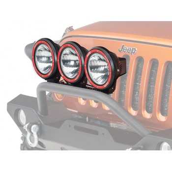 Ensemble de phare rond 18 cm pour barre de feux JEEP WRANGLER
