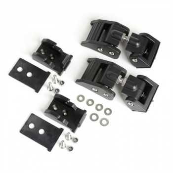 Attaches capot aluminium noir Jeep Wrangler TJ de1997 à 2006
