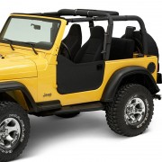 Jeux de demi-portes BESTOP noire Jeep Wrangler TJ 97-06