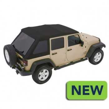 Capotage Bestop® trektop nx glide noir twill Jeep Wrangler  JK 4 Portes 2007-2018